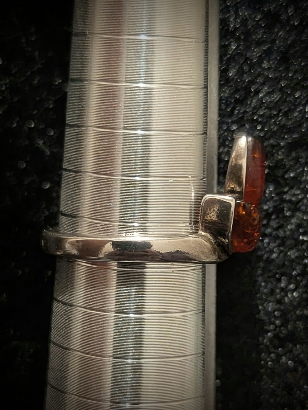 Multi stone Genuine Baltic Amber Ring - Picture 9 of 12